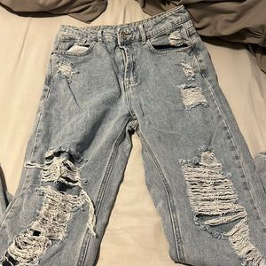 Shein mom jeans light blue